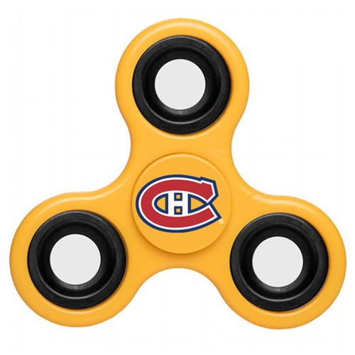 NHL Montreal Canadiens 3 Way Fidget Spinner D100 - Yellow